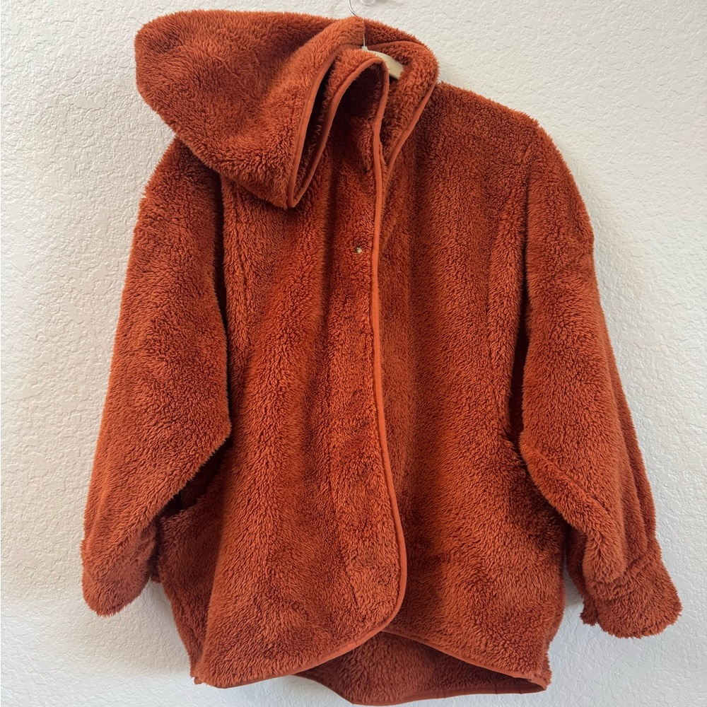 Forever 21 Cozy Rust Teddy Fleece Jacket | Size S